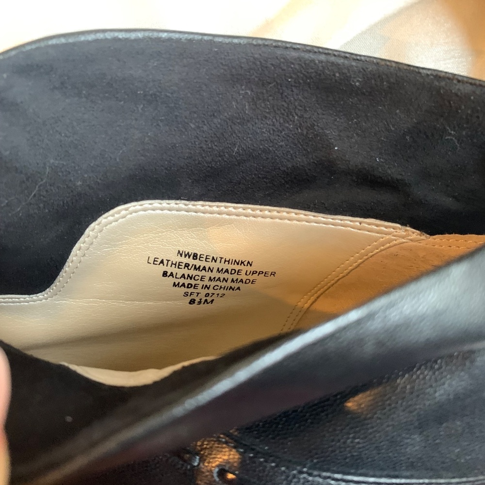 Nine West Black Leather Booties sz 8.5 - Picture 8 of 8